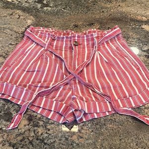 American Eagle Striped Tie Shorts